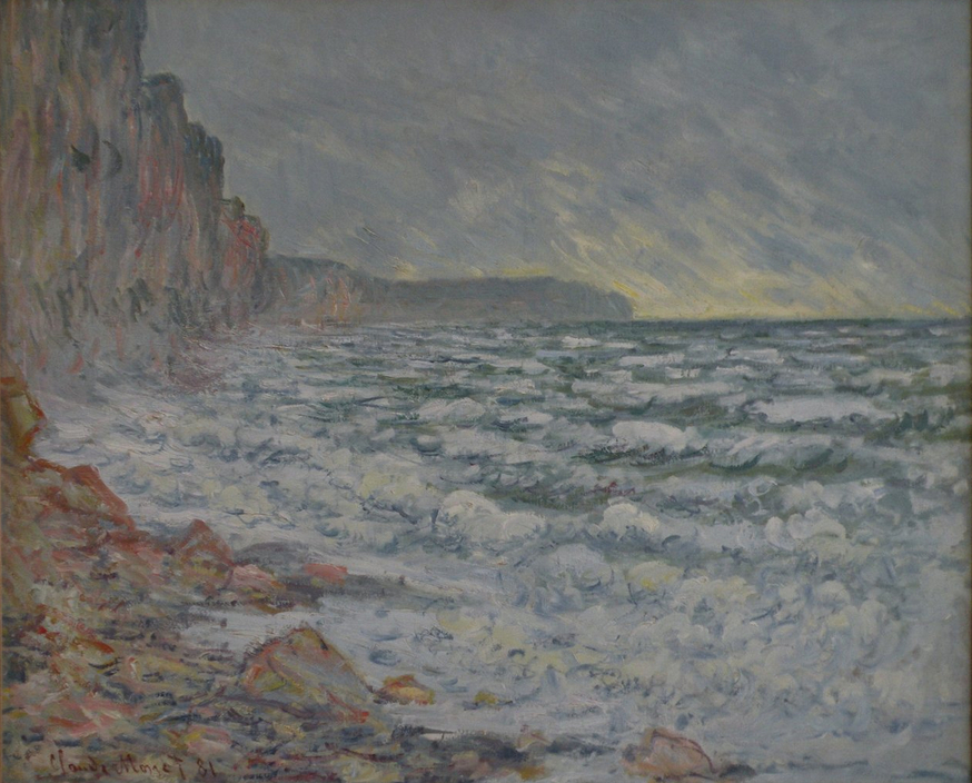 Fécamp, bord de mer, 1881