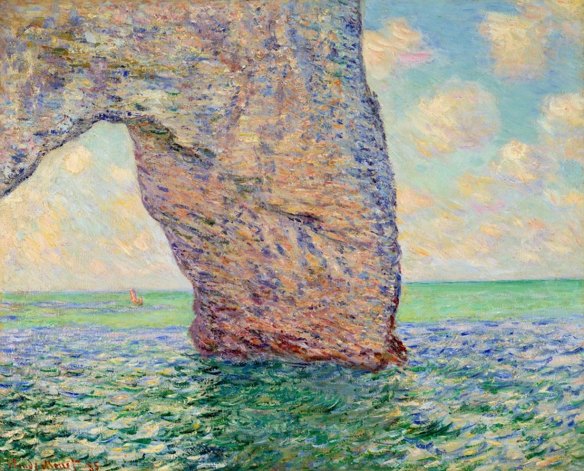 La falaise près d'Étretat (La Manneporte), 1885