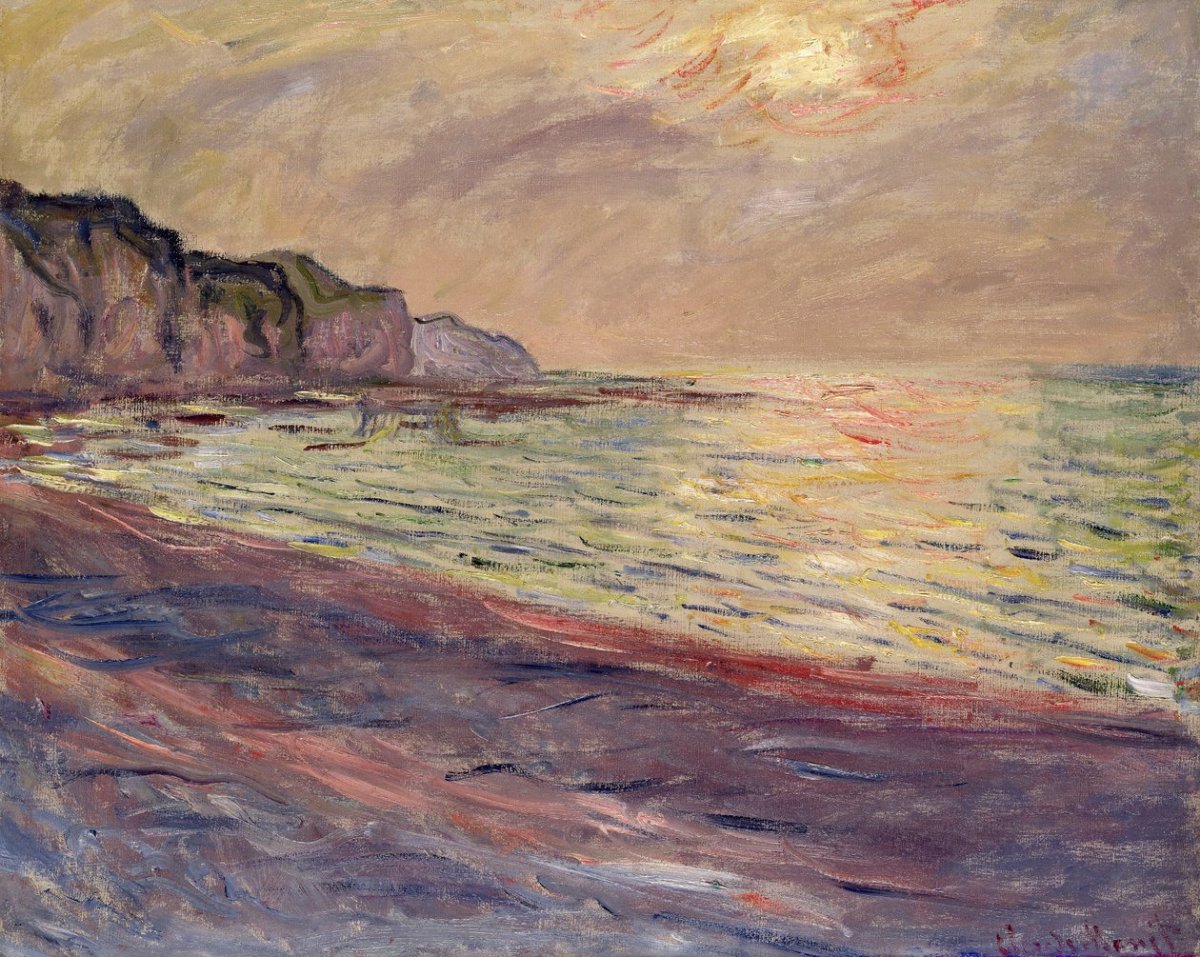 La plage de Pourville, coucher de soleil, 1882