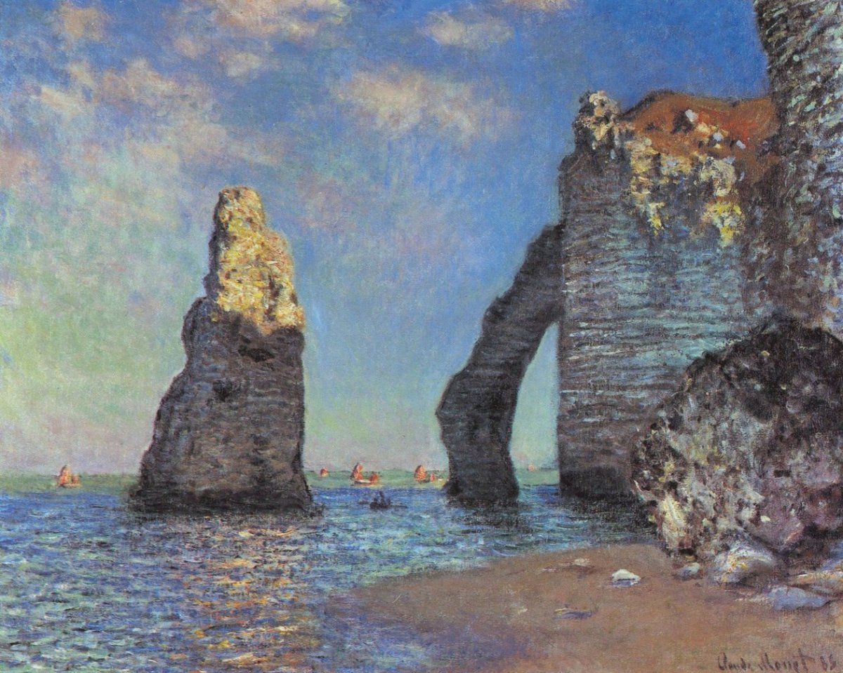 Les falaises d'Étretat, 1885