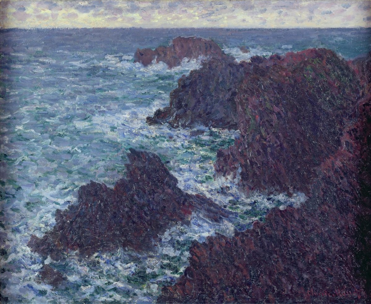 Les rochers de Belle-Ile, la côte sauvage, 1886