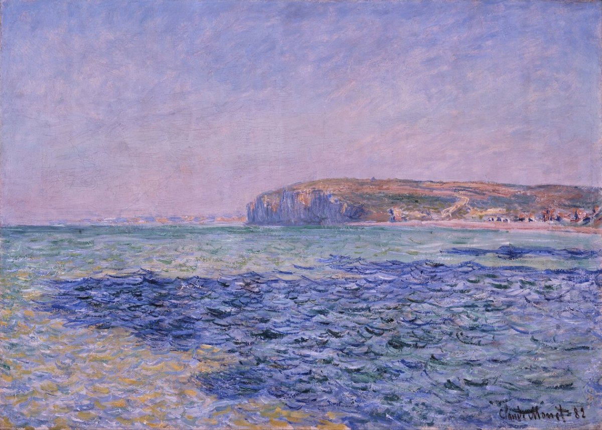 Ombre sur la mer. Les falaises près de Pourville, 1882