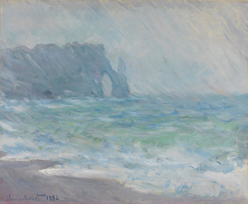 Pluie à Étretat, 1884