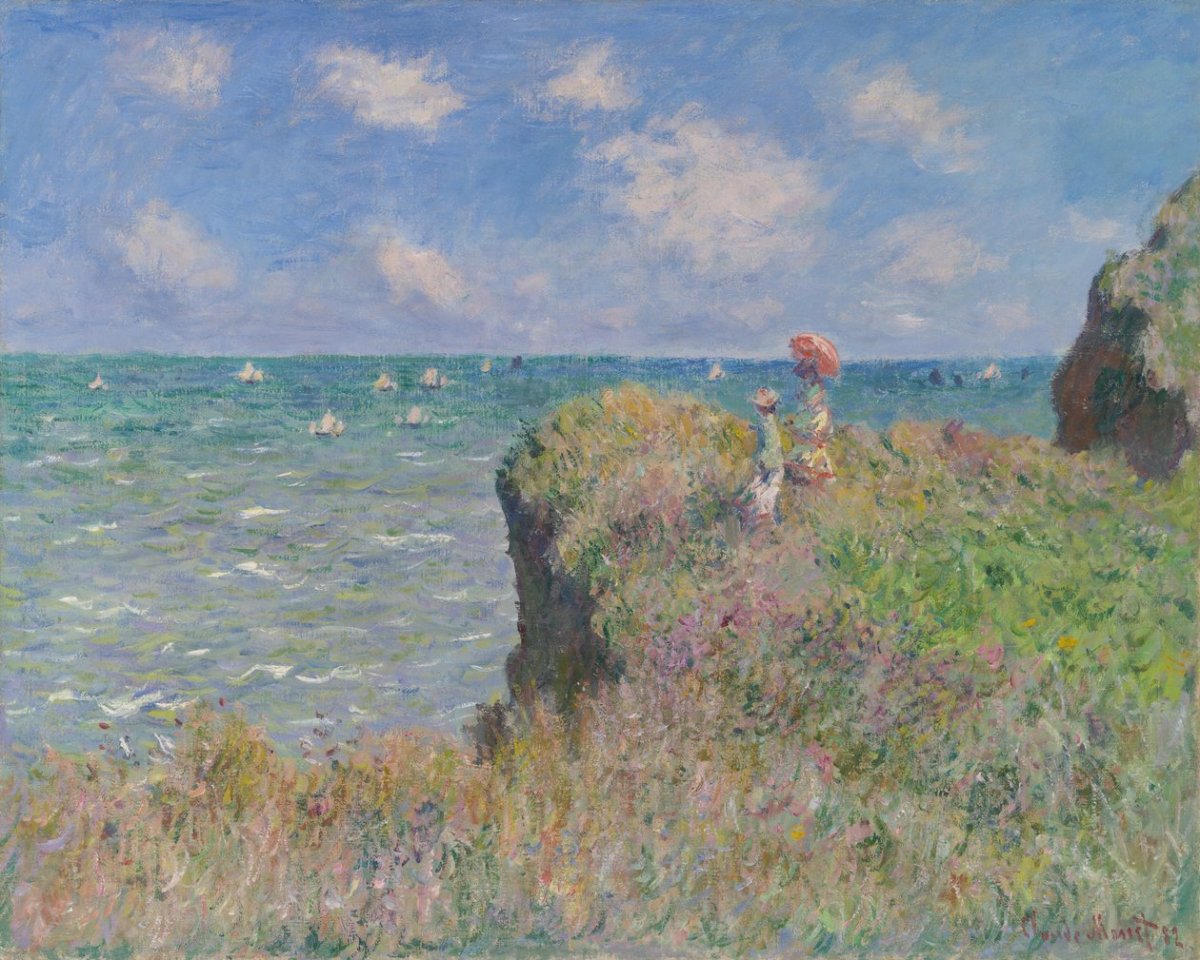 Promenade sur la falaise de Pourville, 1882