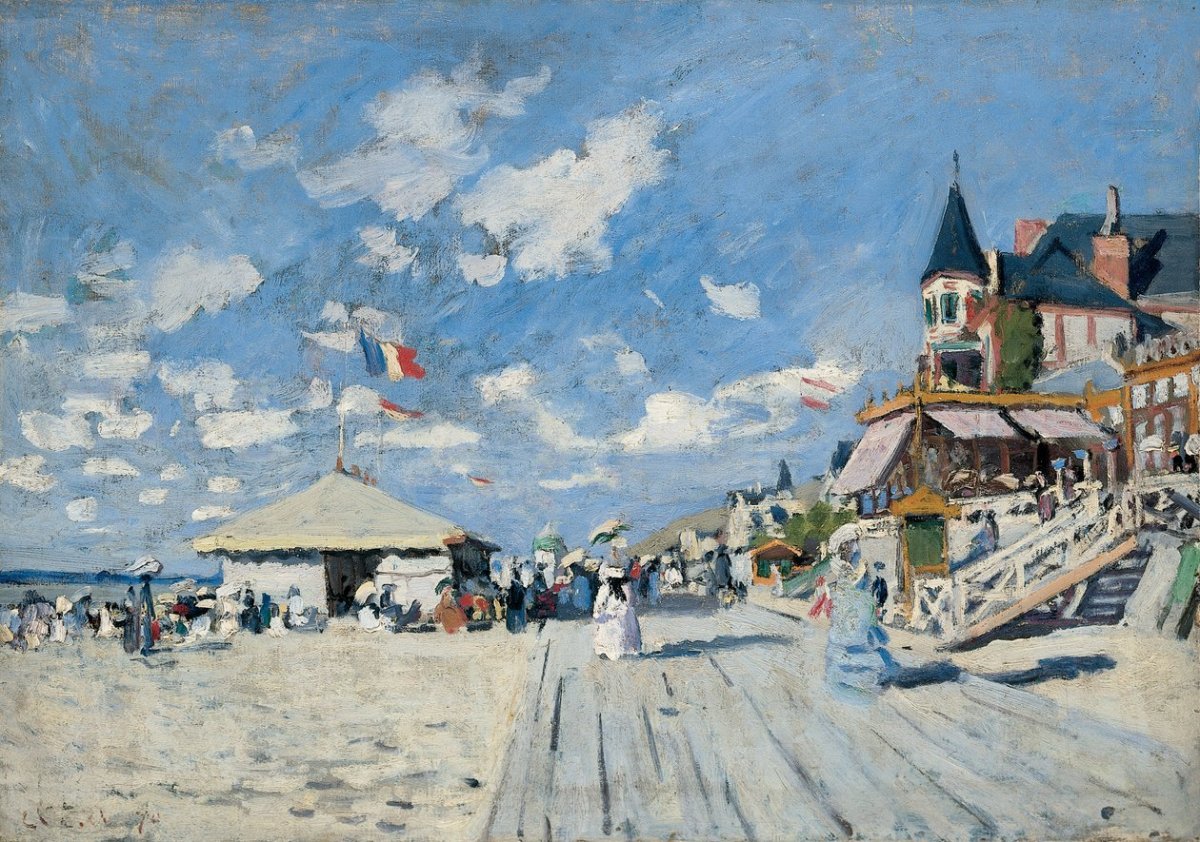 Sur la plage de Trouville, 1870