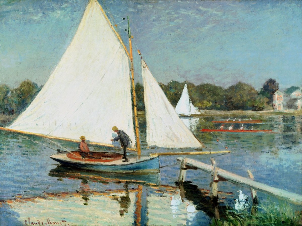 Voile à Argenteuil, vers 1874