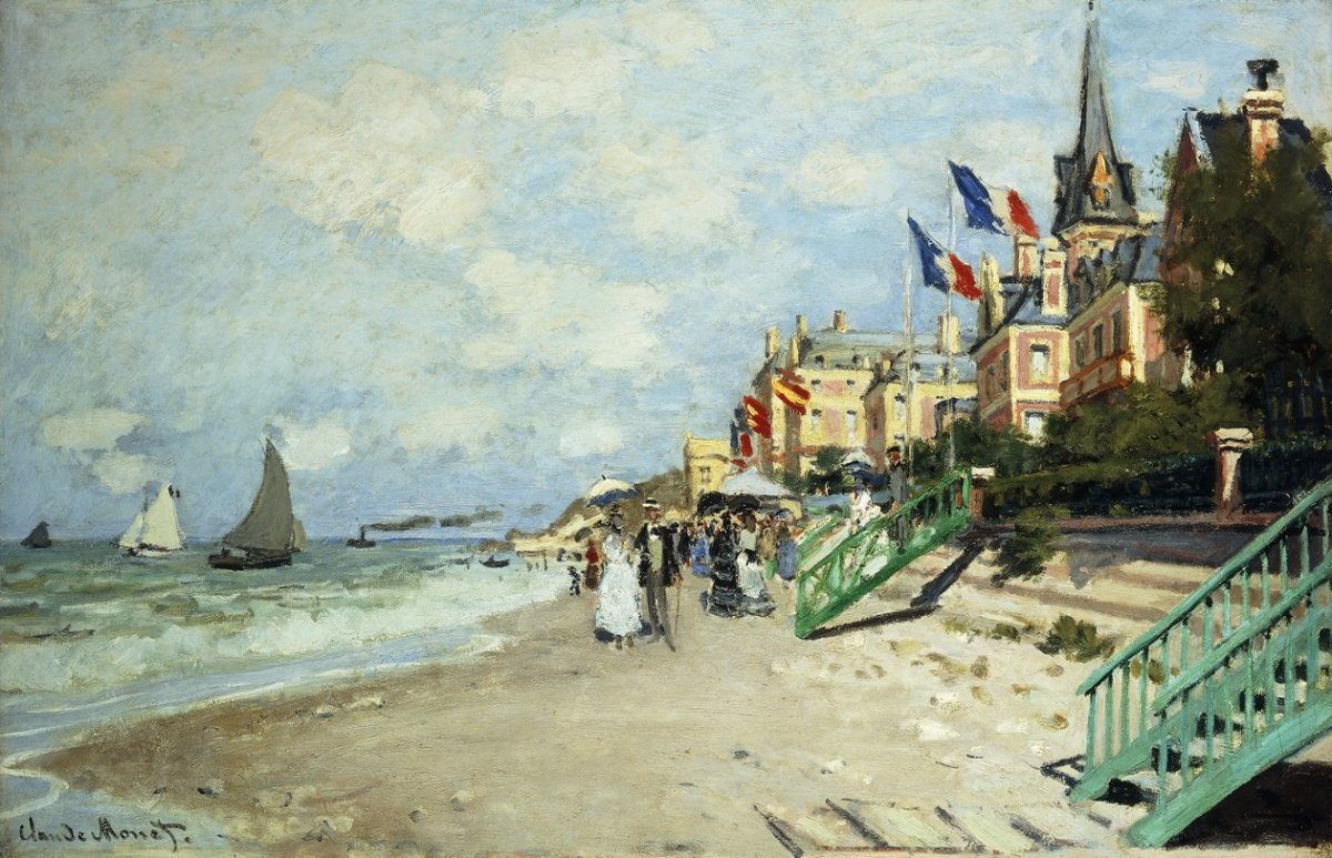 La Plage a Trouville, 1870