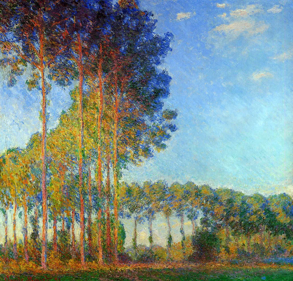 Les peupliers - par Claude Monet