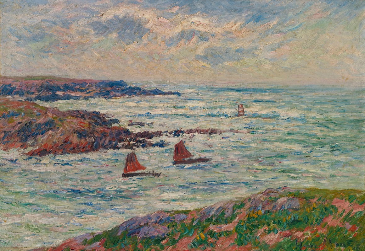 L'entreé du port de Doëlan, Finistère (1909)