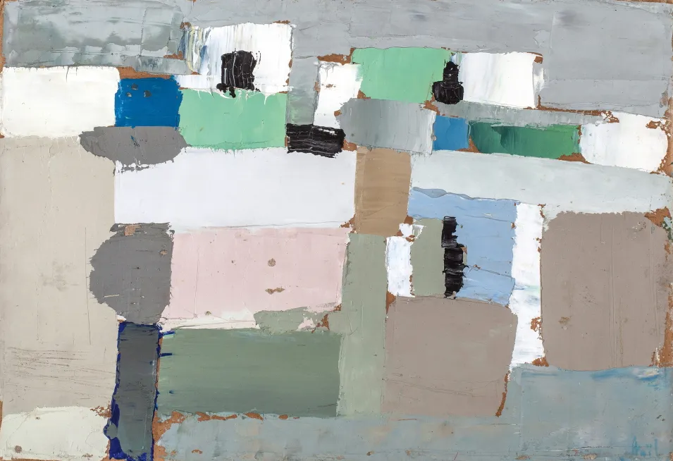 Paysage, 1952 - 38 × 55 cm, huile sur carton