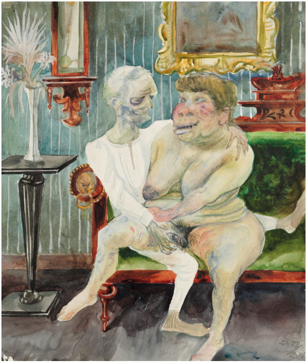 Couple d'amoureux âgés, 1923