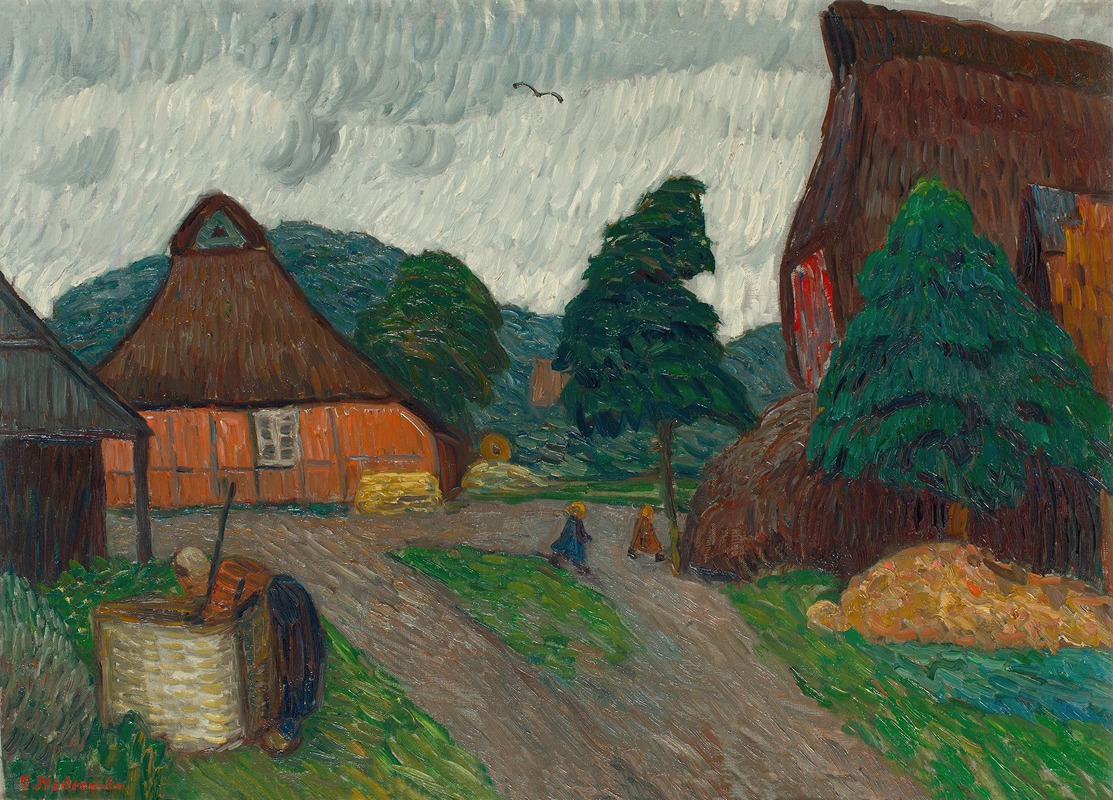 Soleil du soir de printemps à Bredenau (Banehrs Hof) (vers 1920)