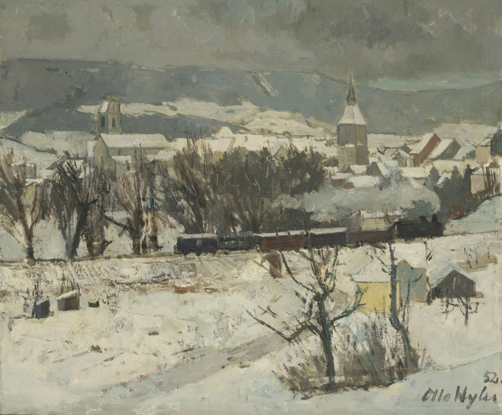 La ville d'Aarau en hiver, 1952