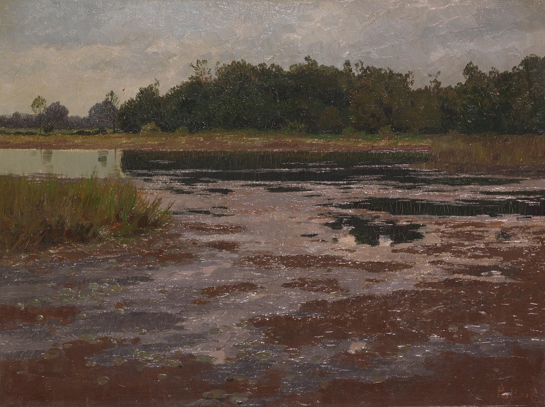 Paysage de marais au soir (vers 1899)