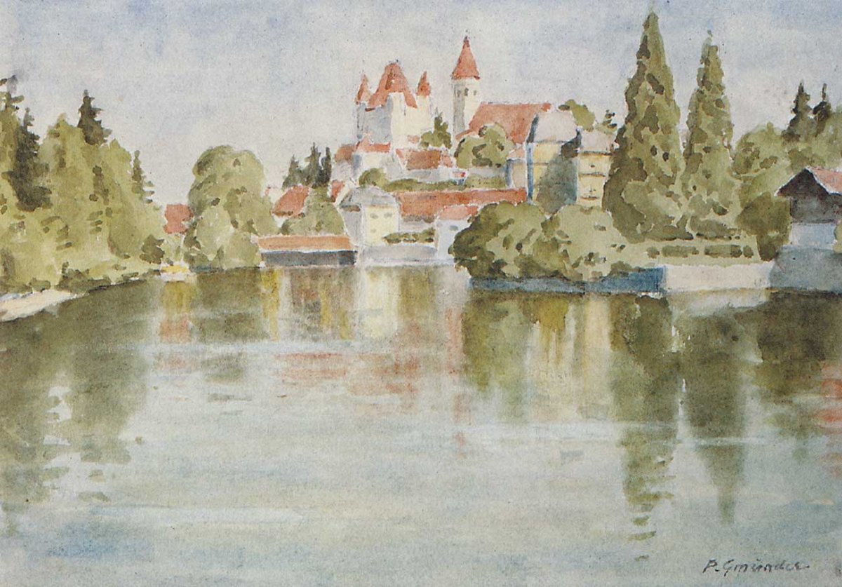 Vue sur le château et l'église de Thun