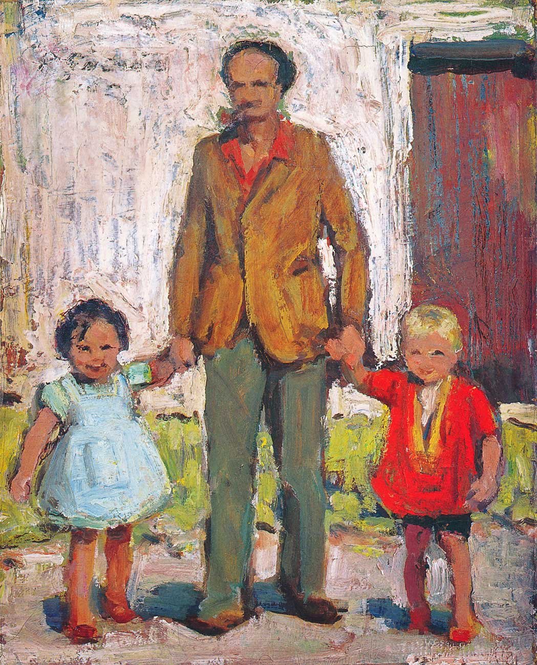 Le grand-père avec ses petits-enfants (été), 1958
