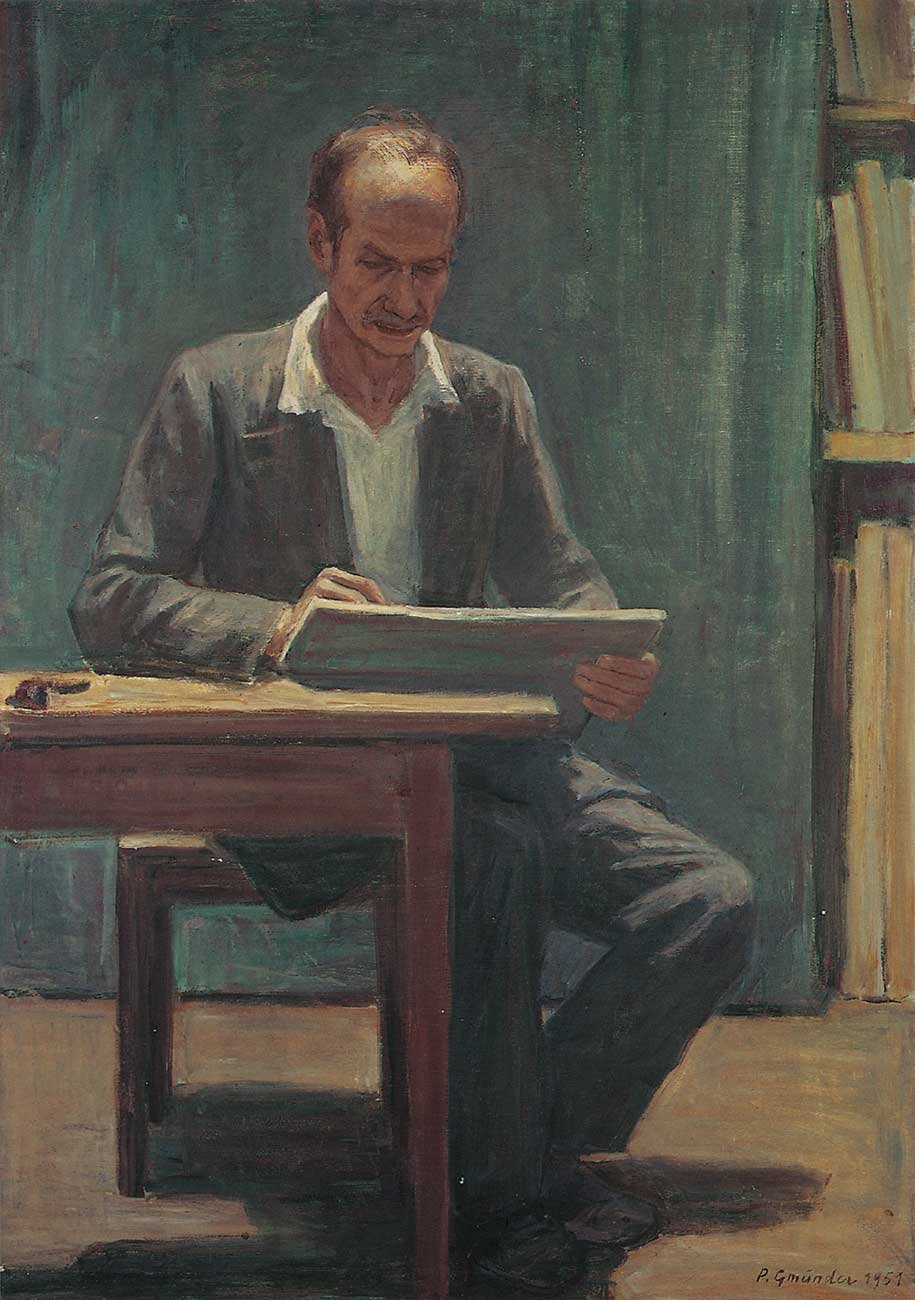 Autoportrait à une table