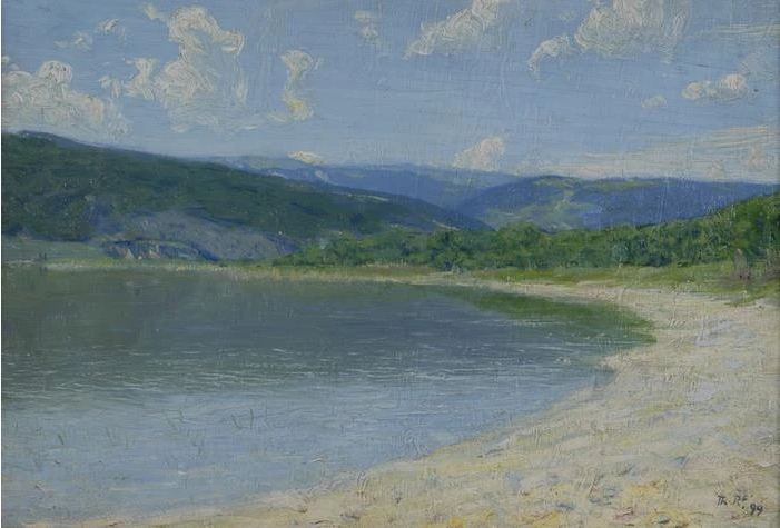 Vue depuis Sutz-Lattrigen sur le lac de Bienne, 1899