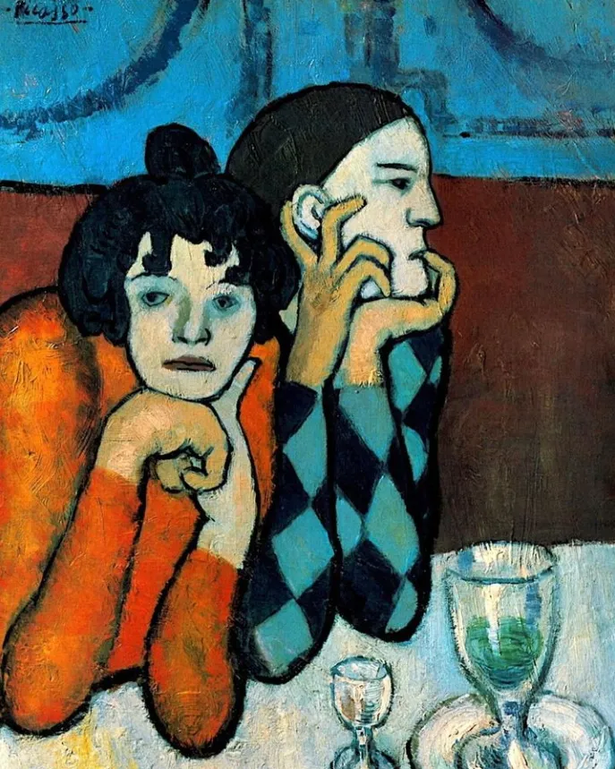 L'arlequin et sa compagne, environ 1960