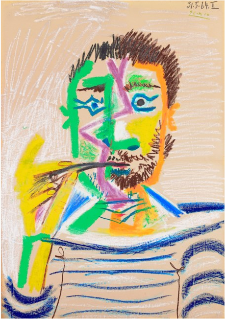 Buste d'homme à la cigarette, 1964