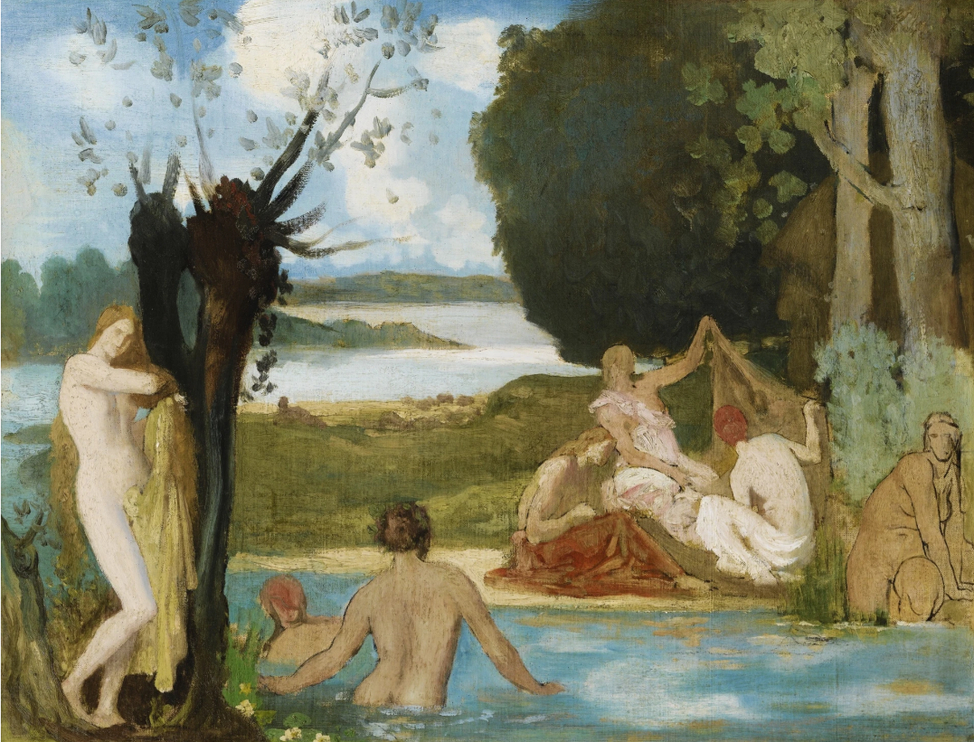 Croquis pour le tableau, l'été, le bain