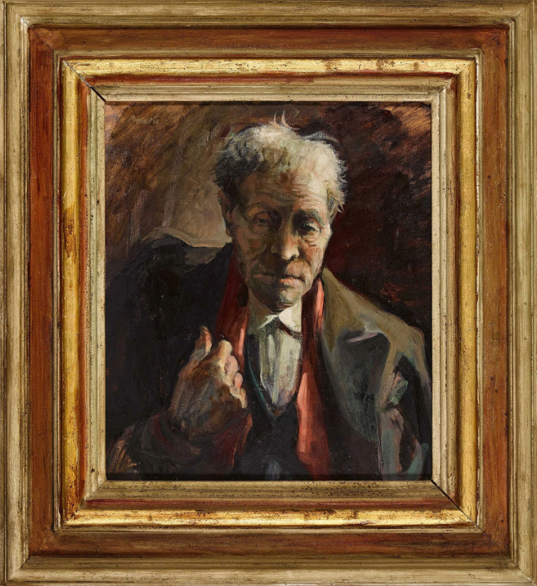 Portrait d'un vieil homme en manteau