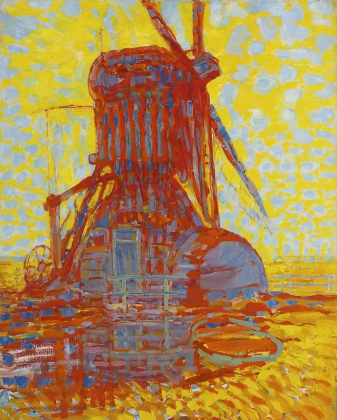 Moulin sous le soleil - le moulin à angle, 1908 