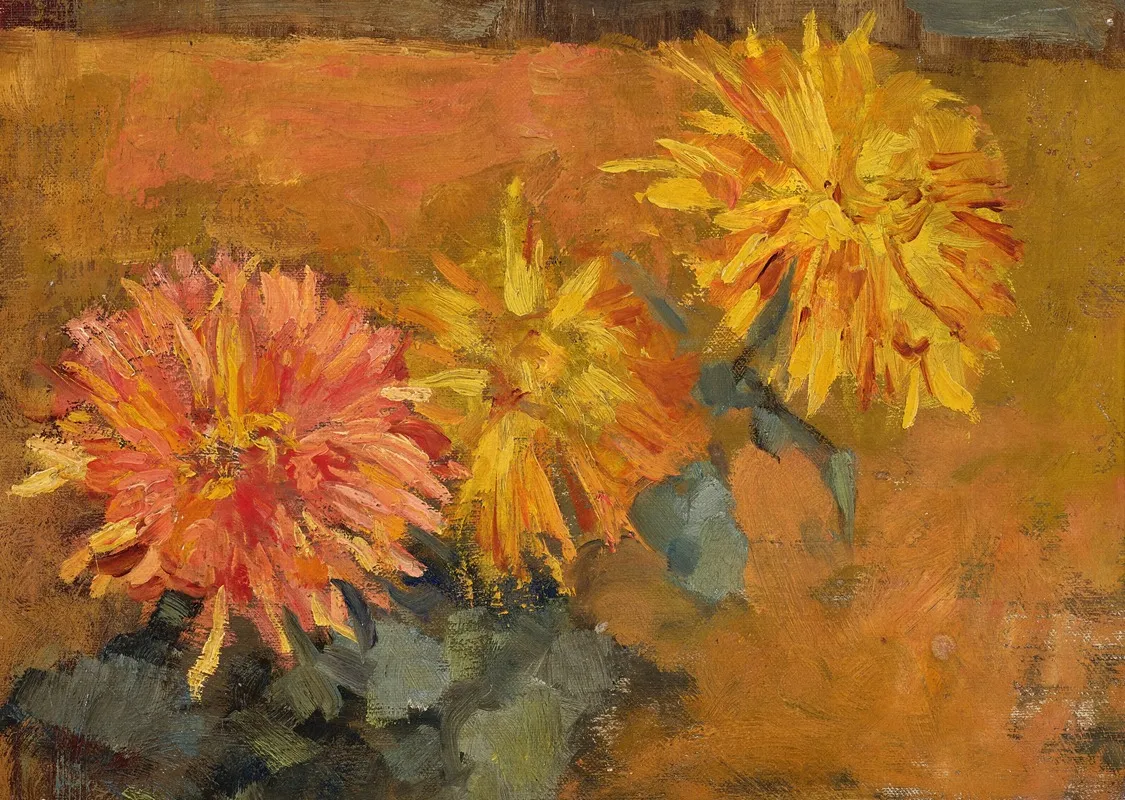 Trois chrysanthèmes (vers 1899-1900) 
