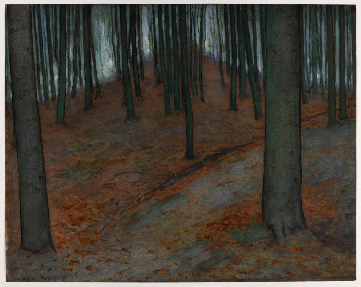 Forêt avec des hêtres, env. 1899