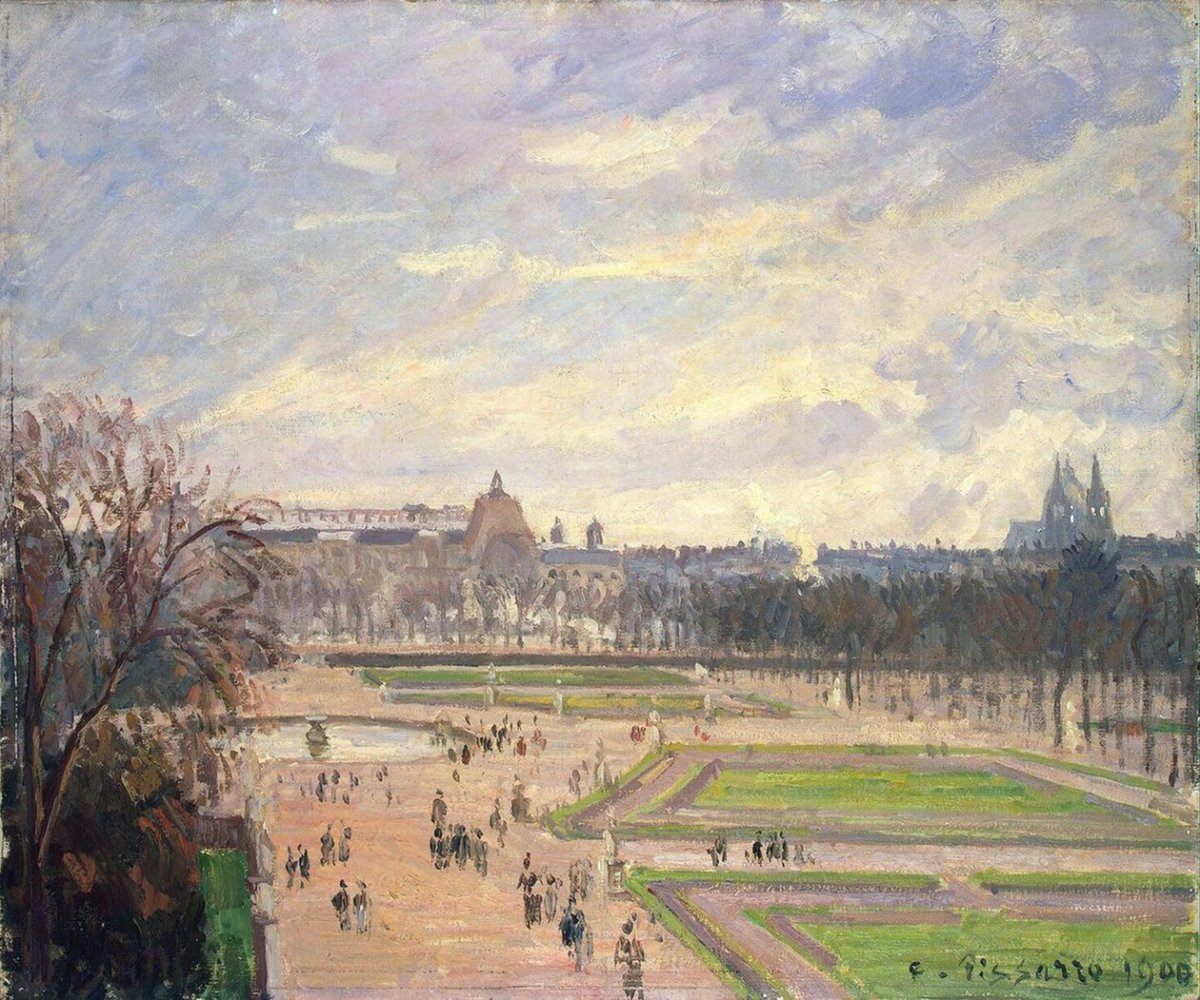 Le jardin des Tuileries. Peinture de Camille Pissaro (1830-1903), huile sur toile