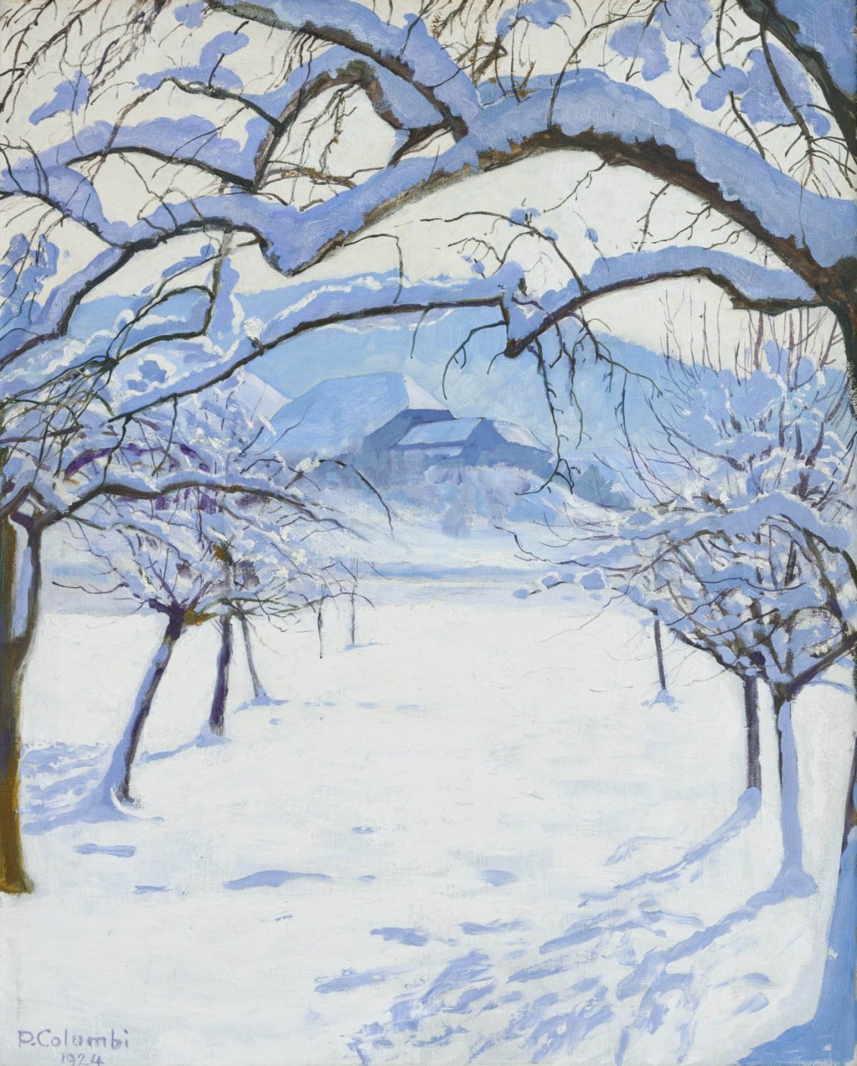 Paysage hivernal avec maison, 1924