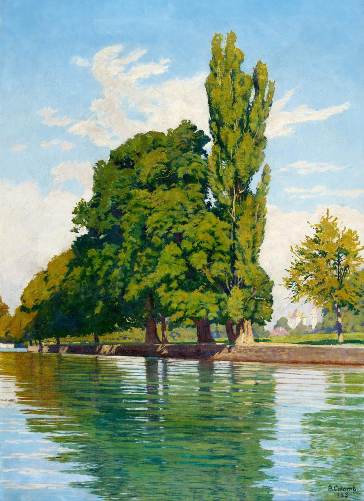 Rive ensoleillée du lac de Thoune, 1928