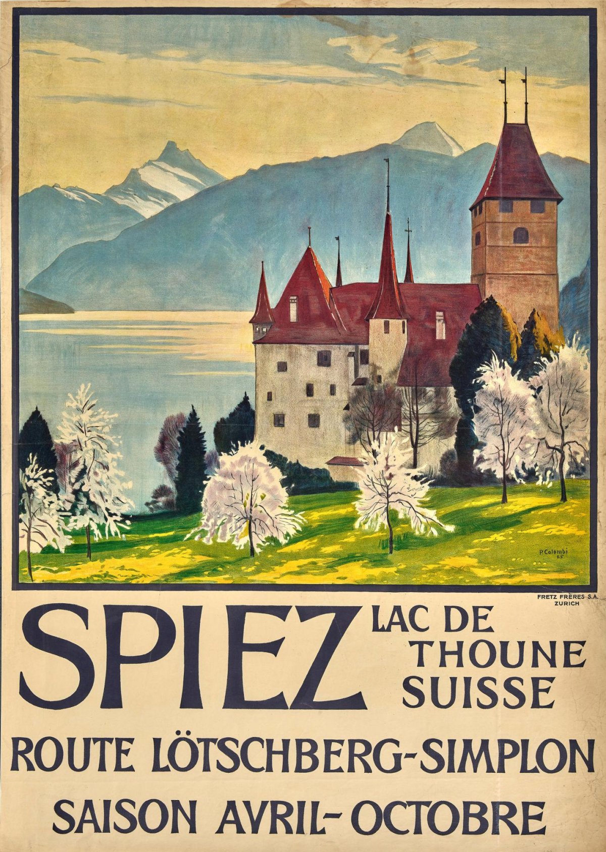 Affiche, Château de Spiez
