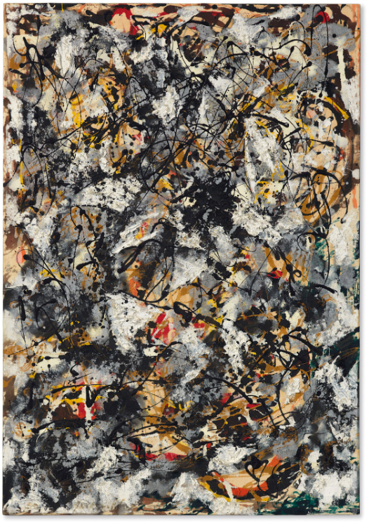 Composition avec des traits rouges