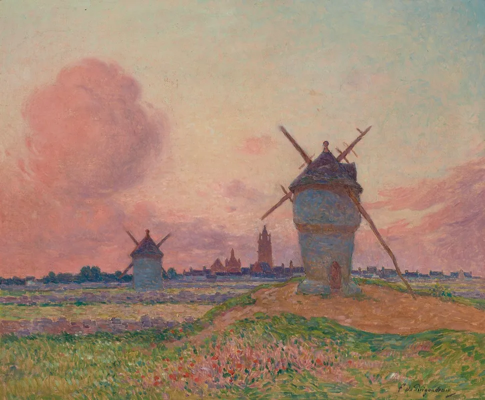 Coucher de soleil à Bourg de Batz, Bretagne