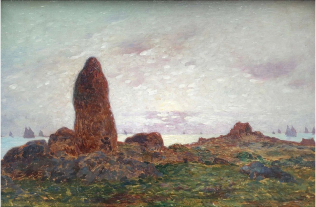 Régate et un menhir