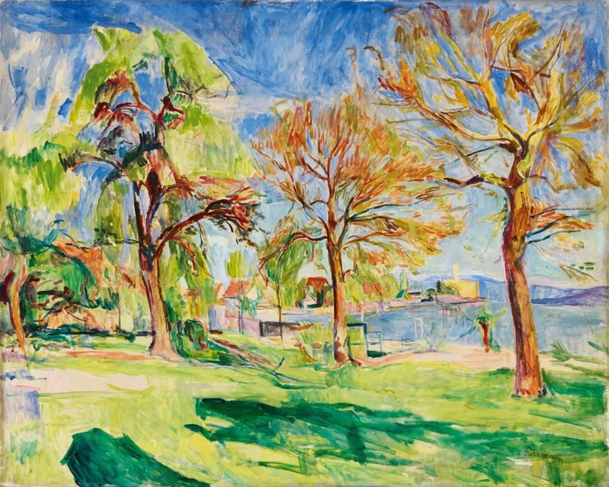 Paysage du lac de Constance avec le château de Montfort