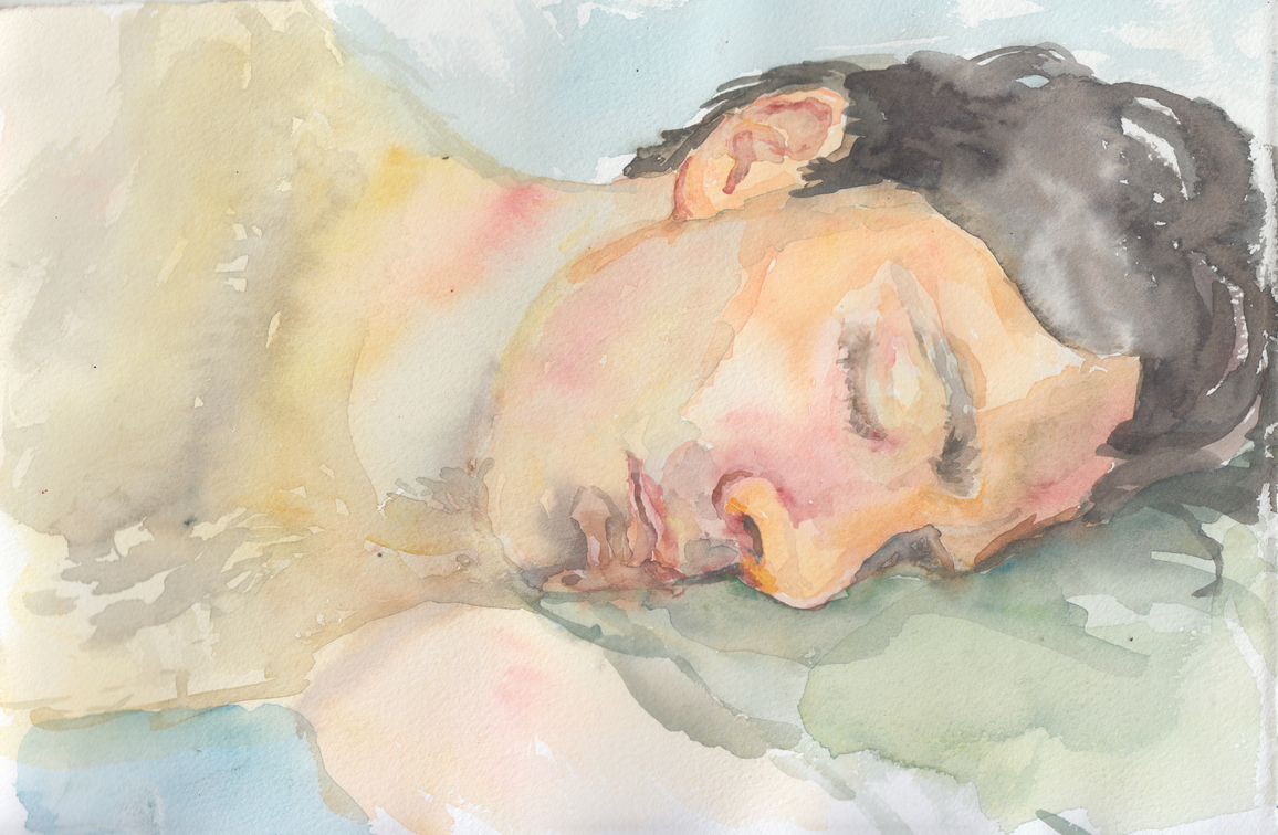 78%Sleep' Aquarelle 18.5x28cm, 2023