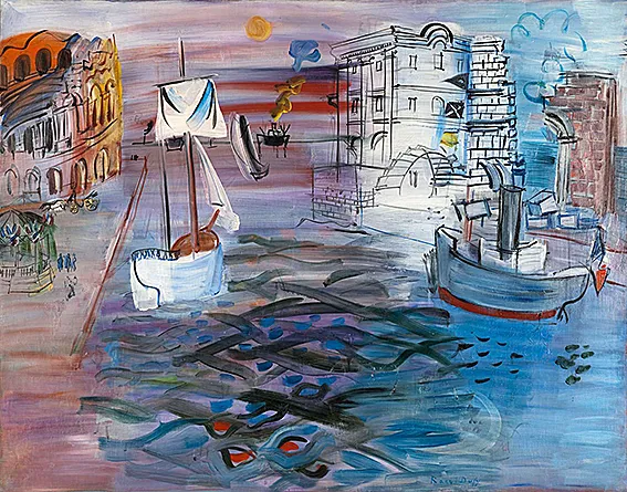 Port au voilier, hommage à Claude Lorrain, 1935, Paris, musée d’Art moderne