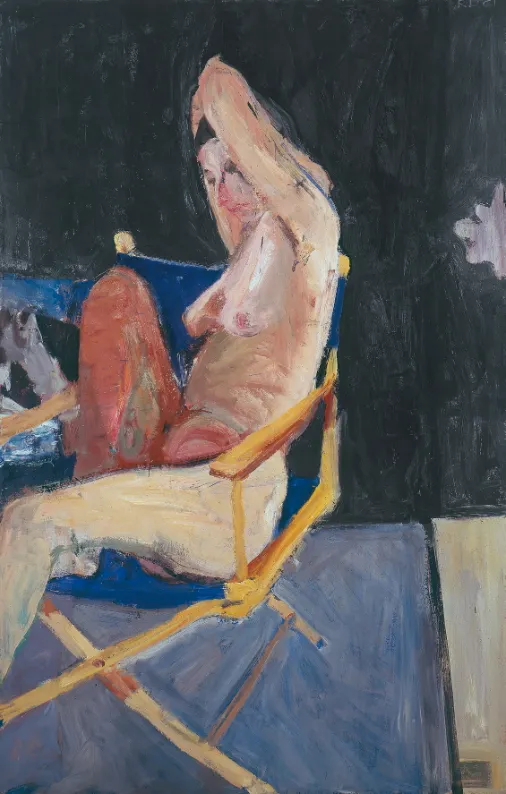 Nu assis, fond noir, 1961