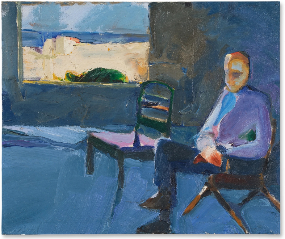 Homme assis - Vue de la fenêtre, exécuté en 1956