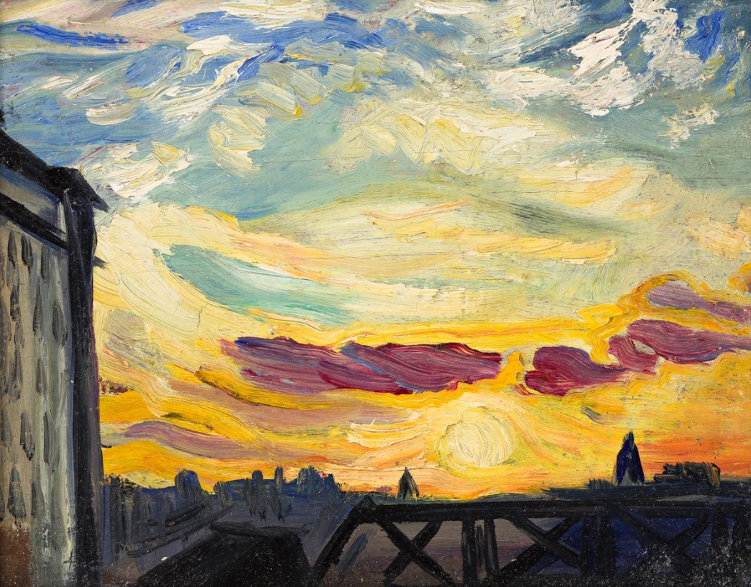 Coucher de soleil sur la ville