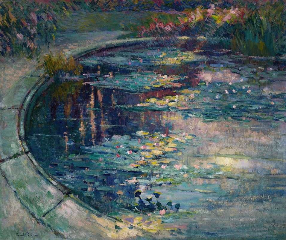 Le bassin aux nymphéas au jardin des plantes à Rouen