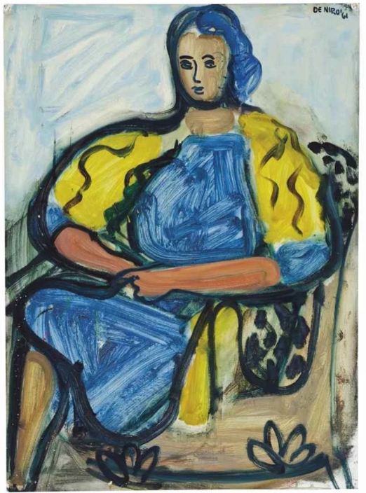 Robe bleue, cheveux bleus, 1961