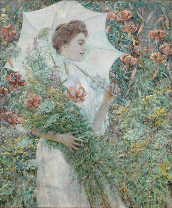 L'ombrelle blanche (vers 1907)
