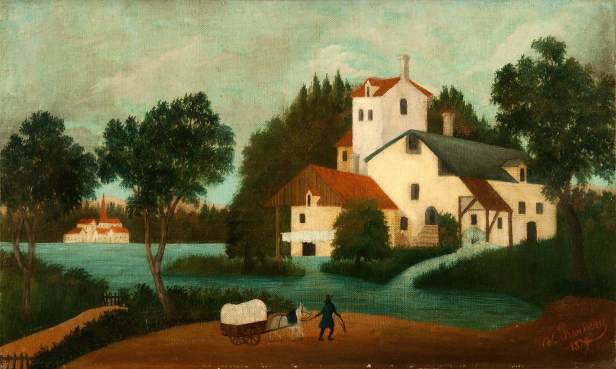 Paysage avec moulin à eau (1879)