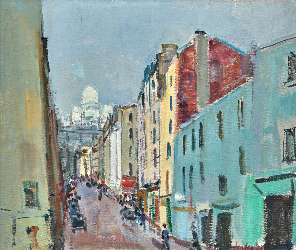 Paris, Rue de Chartres avec le Sacré-Coeur