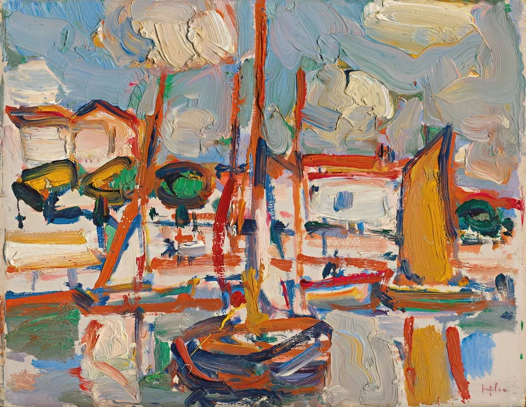 Bateaux au port (vers 1910-12)