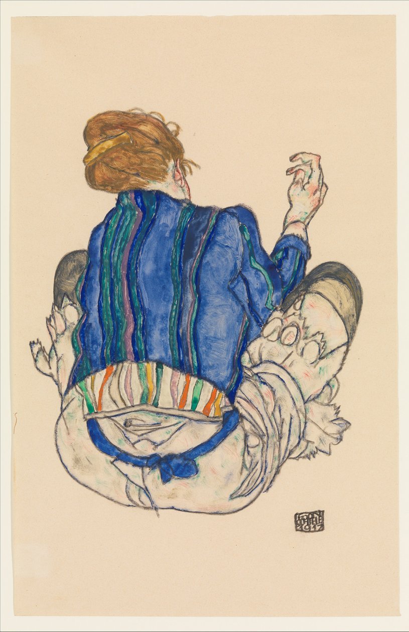 Femme assise, vue de dos, 1917