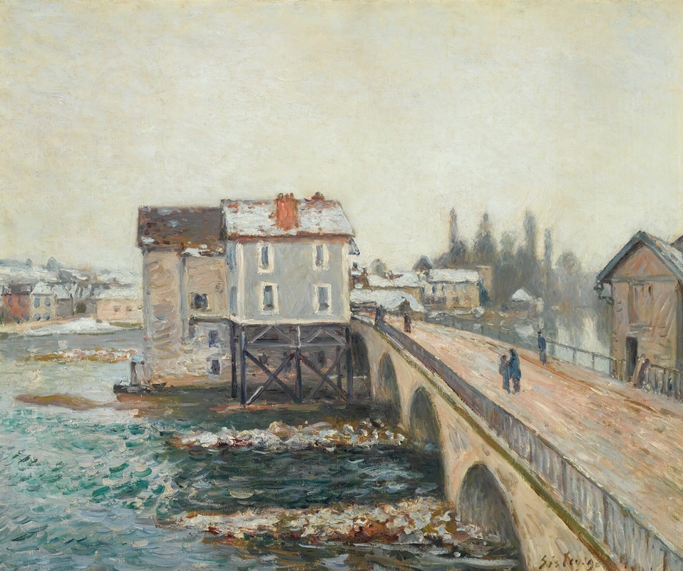  Le pont de Moret et les Moulins – Effet d'hiver (1890)